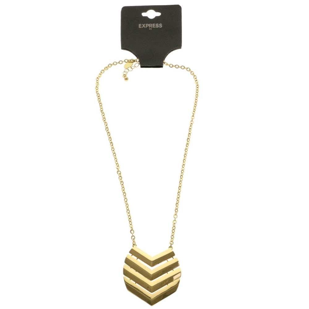 Express Fashion-Necklace Gold NWT - Picture 1 of 5